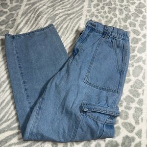 WAX Denim Cargo Jeans Elastic Waist